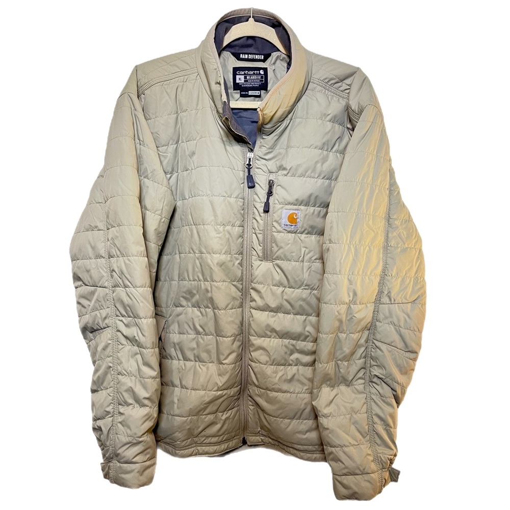 Men’s Tan Carhartt Puffer Coat Jacket